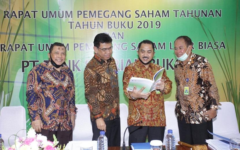 PT Bank Syariah Bukopin (Bukopin Syariah) melaksanakan Rapat Umum Pemegang Saham Tahunan (RUPST) Tahun Buku 2019 dan Rapat Umum Pemegang Saham Luar Biasa (RUPSLB) di Jakarta, Rabu (17/6).