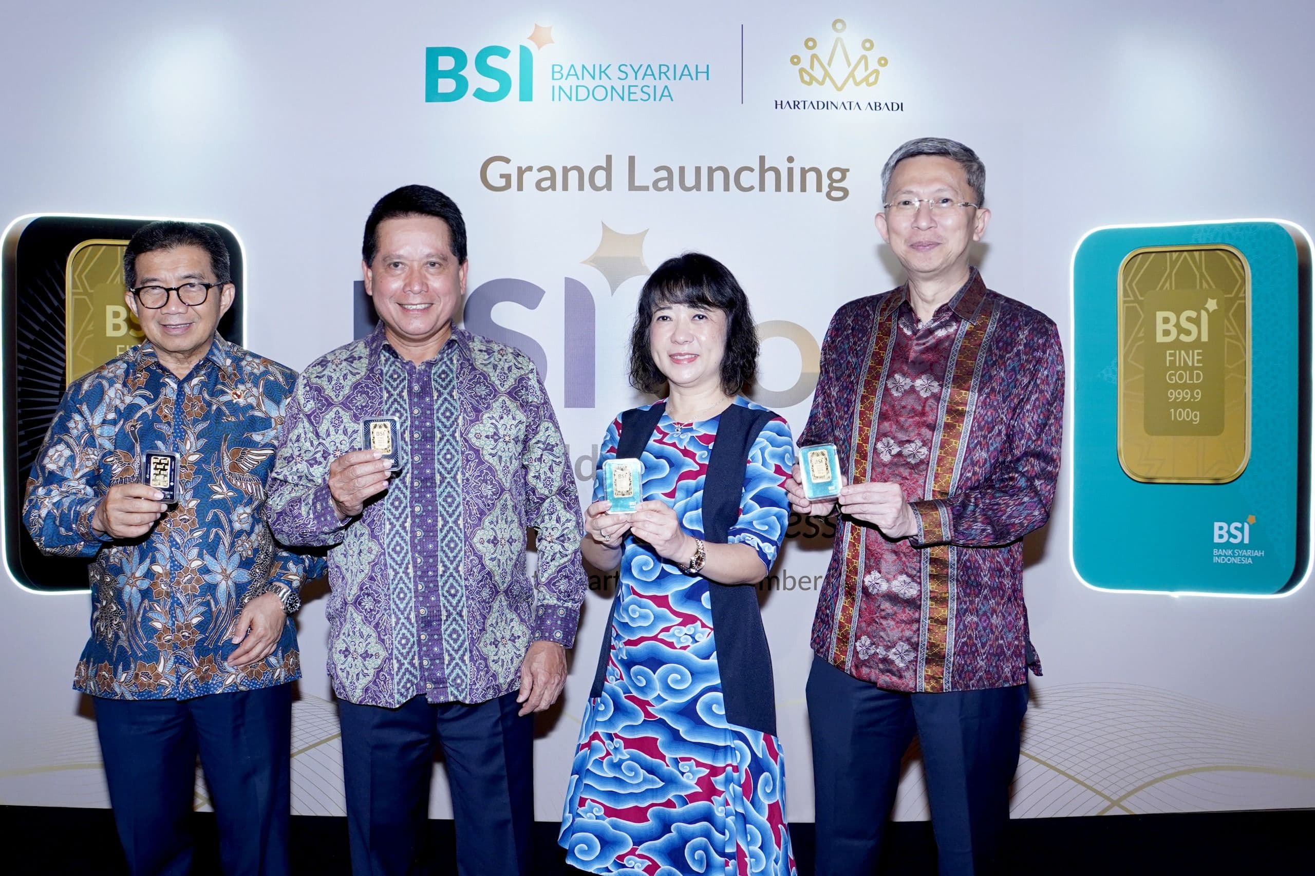 PT Bank Syariah Indonesia Tbk (BSI) bekerja sama dengan produsen emas terkemuka PT Hartadinata Abadi Tbk meluncurkan BSI Gold. 