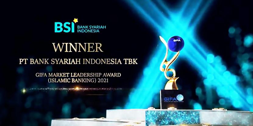 PT Bank Syariah Indonesia Tbk (BSI) meraih penghargaan bergengsi pada Global Islamic Finance Awards (GIFA) Leadership Awards 2021, yang diselenggarakan Edbiz Corporation secara daring dari London, Inggris. BSI dinobatkan sebagai GIFA Market Leadership Award (Islamic Banking) 2021.  Pada semester I tahun 2021, BSI mencatat perolehan laba bersih sebesar Rp1,48 triliun, naik 34,29�ri periode yang sama di tahun sebelumnya atau secara year on year (yoy). Kenaikan laba pada semester I tahun ini dipicu oleh pertumbuhan pembiayaan dan dana pihak ketiga (DPK) yang berkualitas.