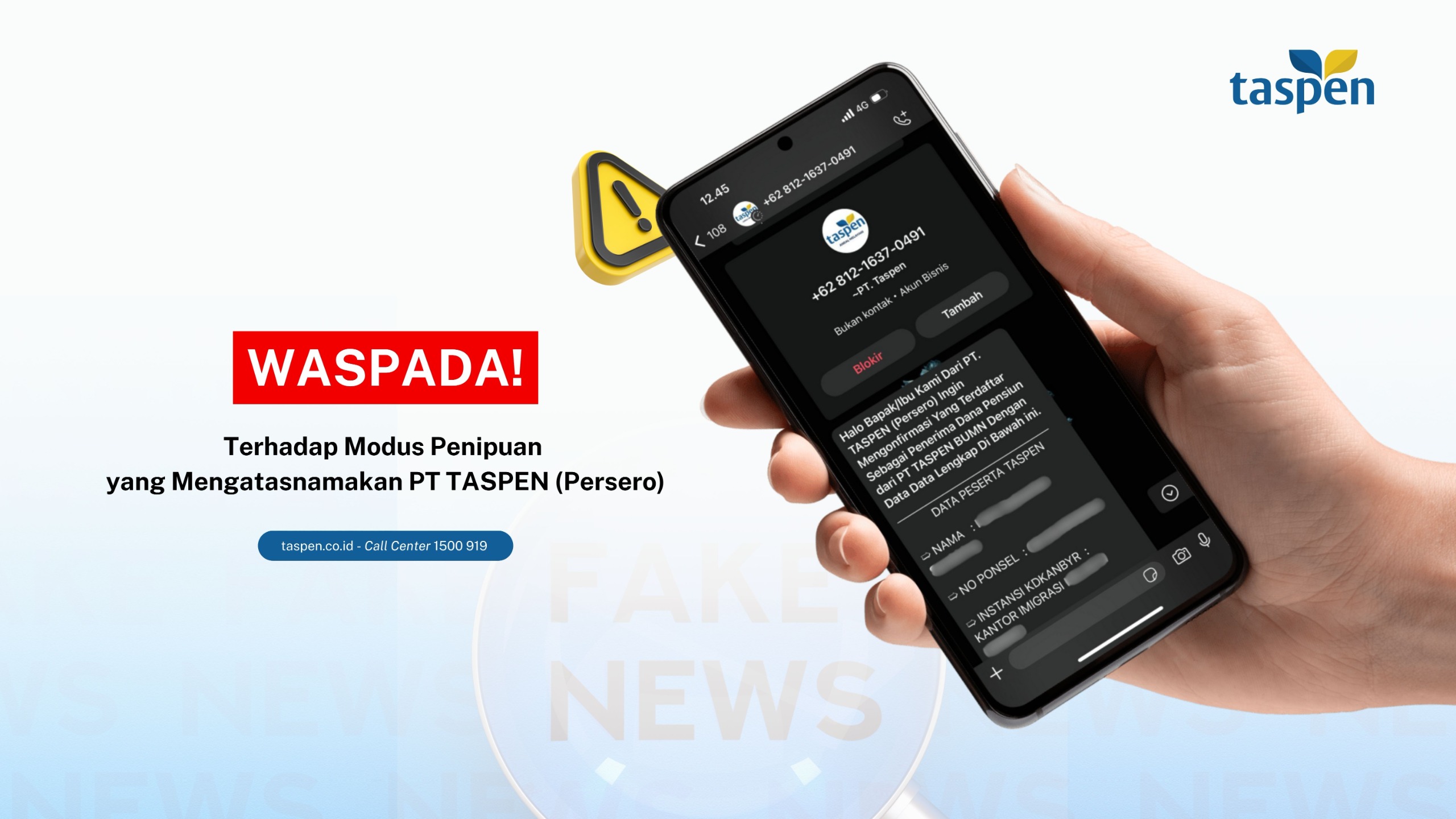 TASPEN Imbau Seluruh Peserta Tingkatkan Kewaspadaan Terhadap Modus Penipuan