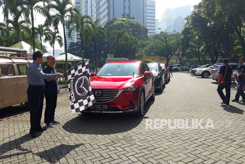 PT Eurokars Motor Indonesia mengajak media untuk merasakan langsung All-New Mazda CX-9, di Jakarta, Kamis (15/3).