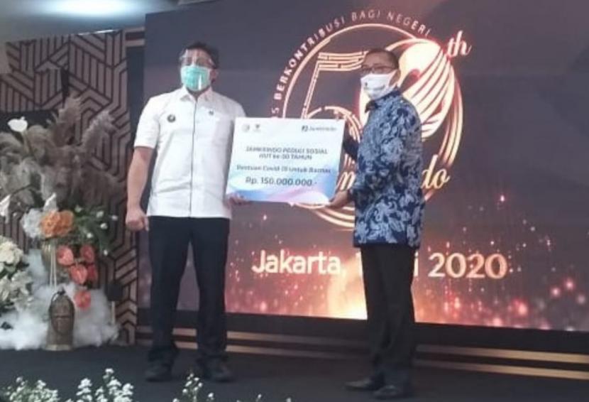 PT Jamkrindo Gandeng Baznas Bantu Masyarakat Terdampak Covid-19 sebesar Rp 150 juta. 
