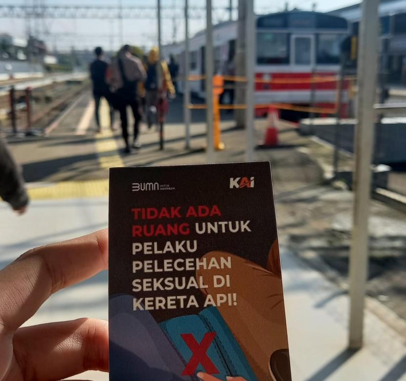 PT KAI mengkampanyekan aksi antipelecehan seksual di kereta.