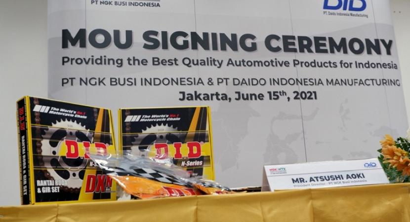PT NGK Indonesia dan PT Daido Indonesia Manufacturing menjalin kerja sama memasarkan produk rantai DID asal Jepang.