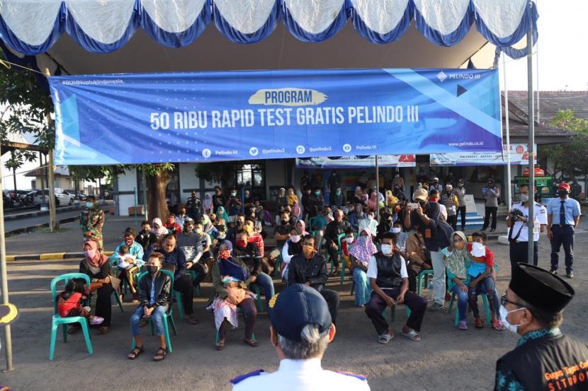 PT Pelabuhan Indonesia III (Persero) sediakan 50 ribu alat rapid tes Covid-19 gratis bagi warga di Jawa Timur (Jatim), Kamis (28/5).