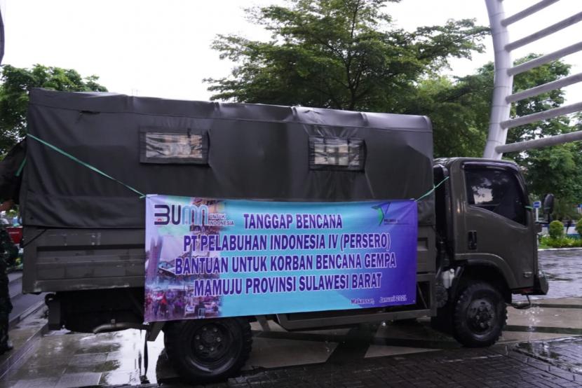 PT Pelindo IV menyalurkan bantuan bagi korban gempa magnitudo 6,2 SR yang mengguncang Majene dan Mamuju, Sulawesi Barat.