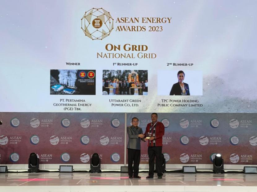 PT Pertamina Geothermal Energy Tbk (PGE) berhasil raih The Winner of the On Grid - National Grid Category pada ajang ASEAN Energy Awards 2023. 