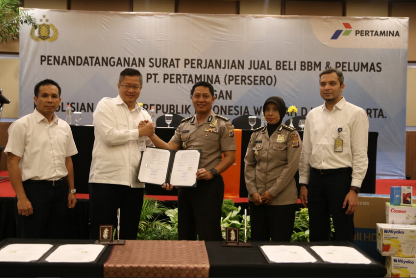 PT Pertamina Marketing Operation Region IV bersama Polda DIY  melakukan penandatanganan kontrak kerja sama dengan Kepolisian DIY.