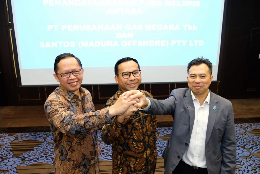  PT Perusahaan Gas Negara (PGN) Tbk menandatangani Perjanjian Jual Beli Gas (PJBG) dengan Santos Pty Ltd.