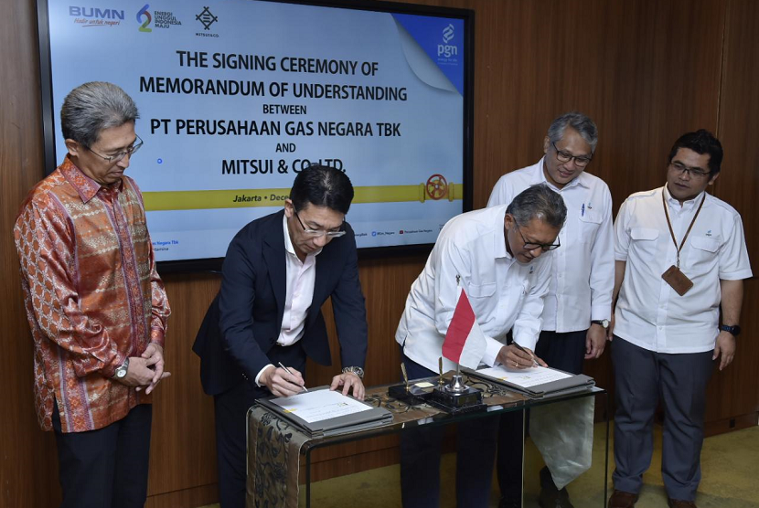 PT Perusahaan Gas Negara Tbk (PGN) menandatangani nota kesepahaman dengan MITSUI& CO. Ltd