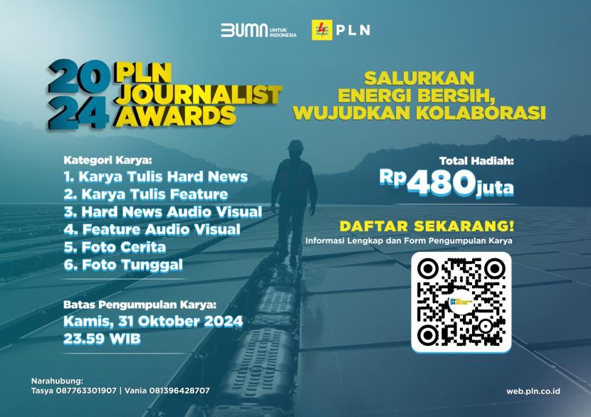 PT PLN (Persero) mengajak para insan Jurnalis untuk dapat berpartisipasi dalam ajang PLN Journalist Award (PJA) 2024. Mengusung tema 