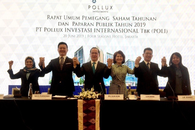 PT Pollux Investasi International Tbk (POLI) melangsungkan Rapat Umum Pemegang Saham Tahunan (RUPST) perdananya untuk tahun buku 2018 di Jakarta, Kamis (20/6).