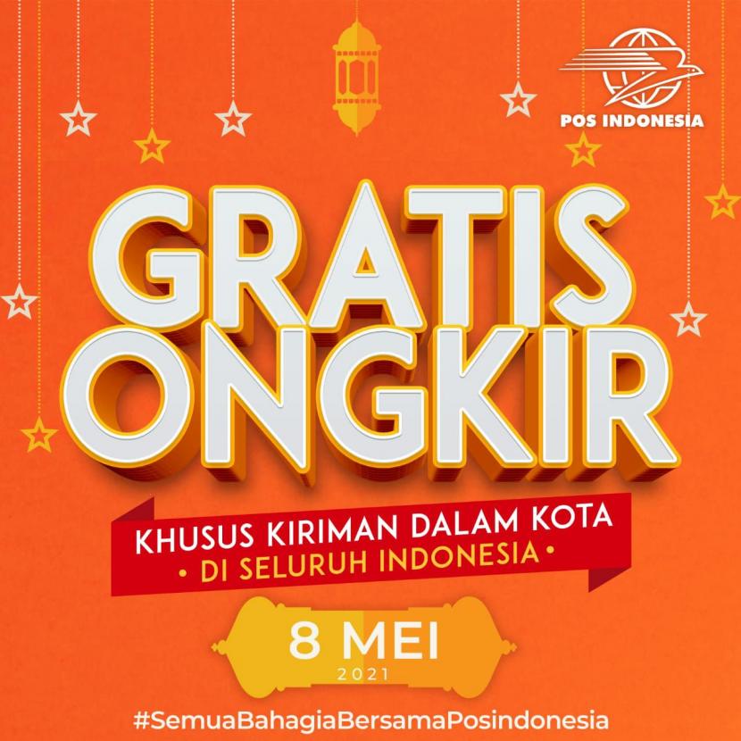 PT Pos Indonesia (Persero) bakal menggelar program spesial Ramadhan, gratis ongkos kirim (ongkir) pada Sabtu, 8 Mei 2021. Program ini berlaku untuk wilayah inner city mulai pukul 00.00 WIB. 