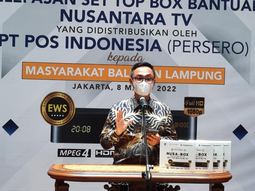 PT  Pos  Indonesia  (Persero) bekerjasama dengan PT Nusantara Media Mandiri menyelenggarakan peresmian Pengiriman Perdana Perangkat Set Top Box (STB) Bantuan Pemerintah Untuk Rumah Tangga Miskin Analog Switch Off (ASO) Tahap I untuk provinsi Bali dan Provinsi Lampung. 