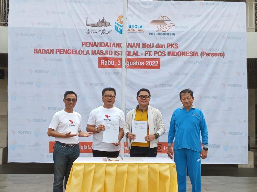  PT Pos Indonesia (Persero) dan Badan Pengelola Masjid Istiqlal (BPMI) melakukan penandatanganan kerja sama terkait pemanfaatan layanan jasa dan potensi untuk mendukung program kerja Istiqlal Global Fund (IGF).