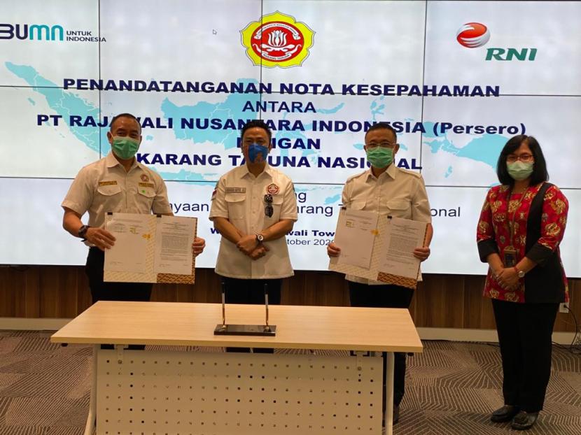 PT Rajawali Nusantara Indonesia (RNI) dan  Karang Taruna Nasional menandatangani MoU terkait pemberdayaan angggota Karang Taruna Nasional. .