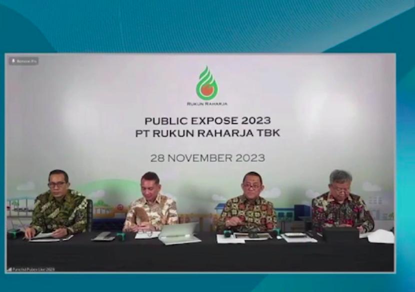 PT Rukun Raharja menyampaikan Public Expose live 2023, dalam rangka memperingati 46 tahun diaktifkannya kembali Pasar Modal Indonesia, Senin (28/11). 