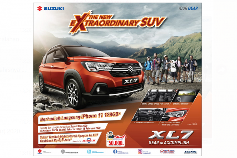  PT Suzuki Indomobil Sales (SIS) akhirnya mengenalkan kendaraan Sport Utility vehicle (SUV), Suzuki XL7, di Indonesia.