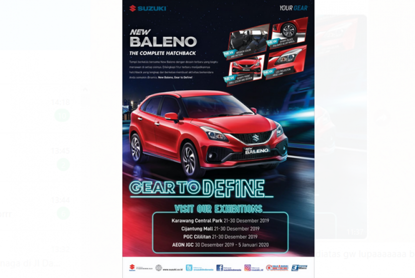 PT Suzuki Indomobil   Sales (SIS) meluncurkan New Baleno. 