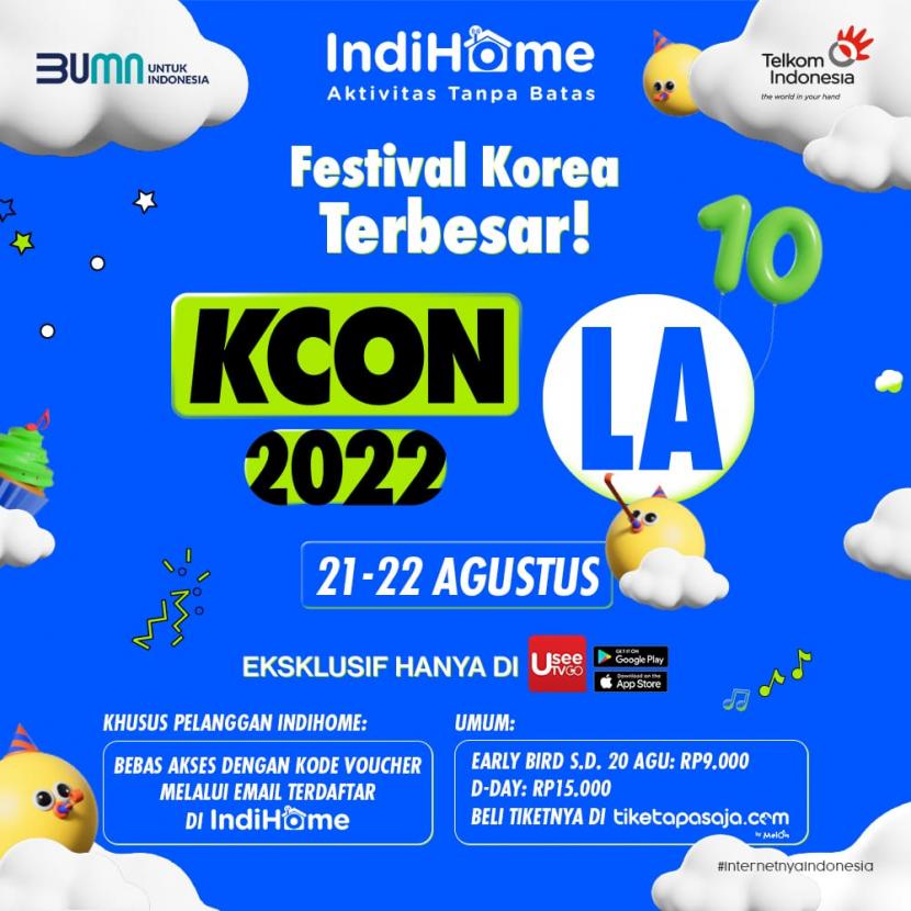 PT Telkom Indonesia (Persero) Tbk (Telkom) melalui salah satu produk aplikasi digitalnya, UseeTV GO akan menayangkan konser KCON 2022 LA Live dari Los Angeles, Amerika Serikat