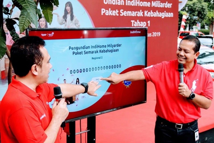 PT Telkom Indonesia (Persero) Tbk (Telkom) mengumumkan pemenang program “IndiHome Miliarder Paket Semarak Kebahagiaan Tahap 1”. Pemenang undian adalah 125 pelanggan beruntung yang tersebar di tujuh Telkom Regional.