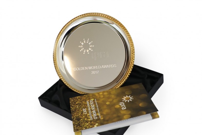 PT Telkom Indonesia (Persero) Tbk (Telkom) meraih penghargaan pada ajang ajang Golden World Award for Excellent in Public Relations 2017 pekan lalu di Bulgaria.