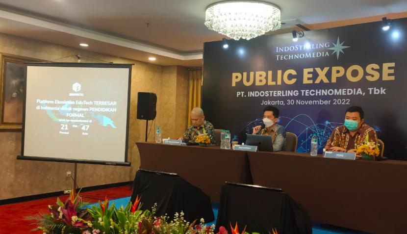 Public Expose PT IndoSterling Technomedia Tbk (TECH) di Jakarta, Rabu (30/11).