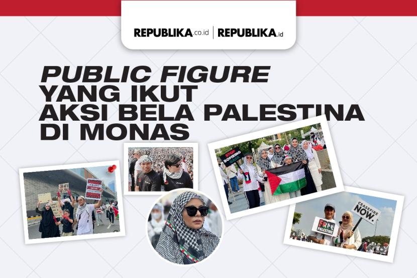 Public figure yang ikut Aksi Bela Palestina di Monas, Jakarta, pada Ahad (5/11/2023).