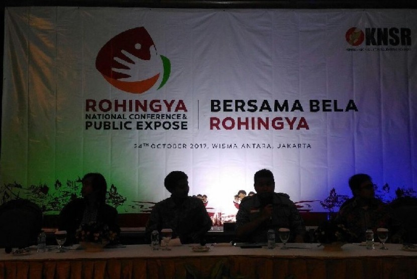 Publik Ekspos Komite Nasional untuk Solidaritas Rohingya (KNSR) di Jakarta, Selasa (24/10).