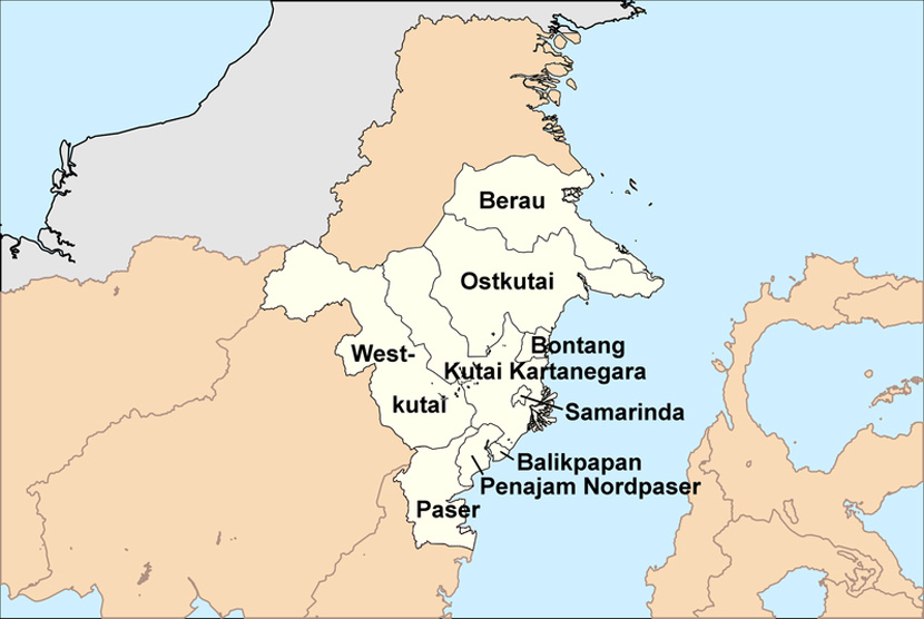 Kalimantan Timur di Pulau Kalimantan yang ditetapkan sebagai ibu kota negara