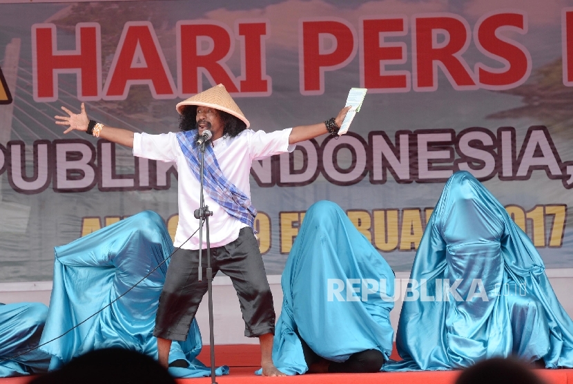 Puncak perayaan Hari Pers Nasional (HPN) 2017 di lapangan Tantui, Ambon, Maluku, Kamis (9/2). 