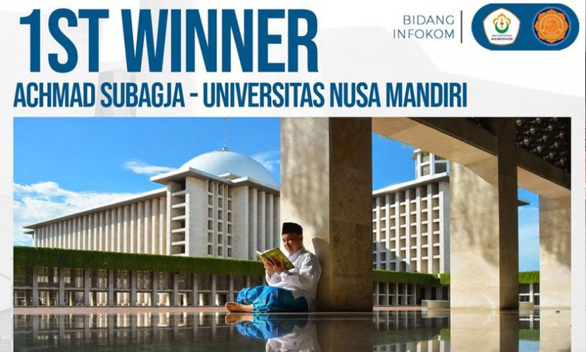 Punya hobi fotografi, mahasiswa program studi (prodi) Sistem Informasi Kampus Digital Bisnis Universitas Nusa Mandiri (UNM), Achmad Subagja, berhasil meraih tiga gelar juara lomba fotografi tingkat nasional.