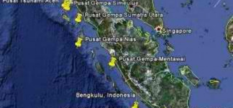 Pusat gempa (ilustrasi)