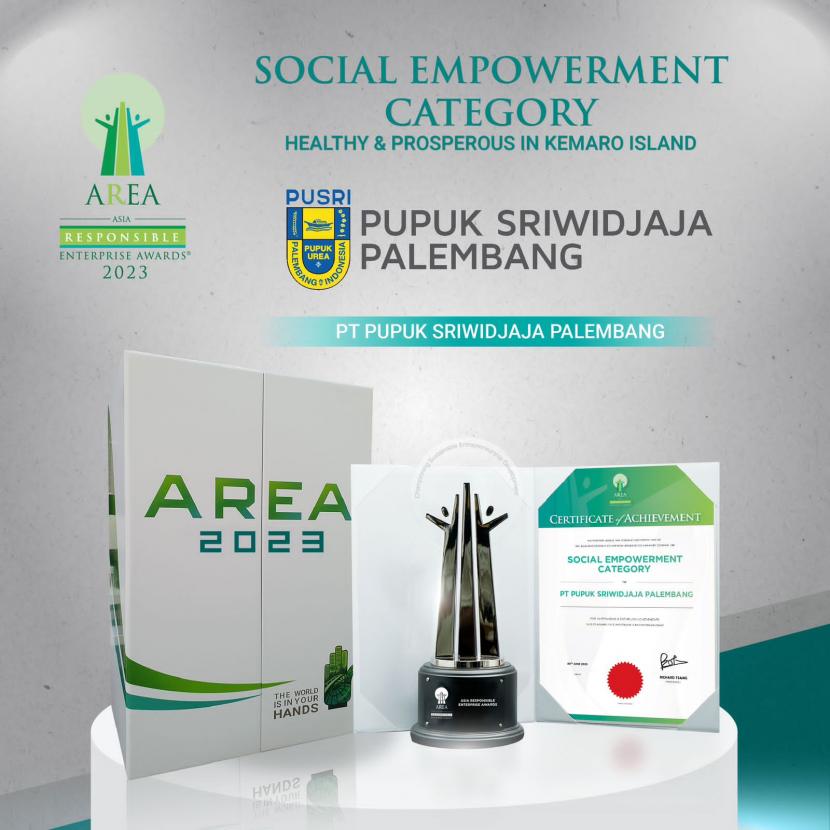 Pusri meraih penghargaan Asia Responsible Enterprise Awards (AREA) Tahun 2023.