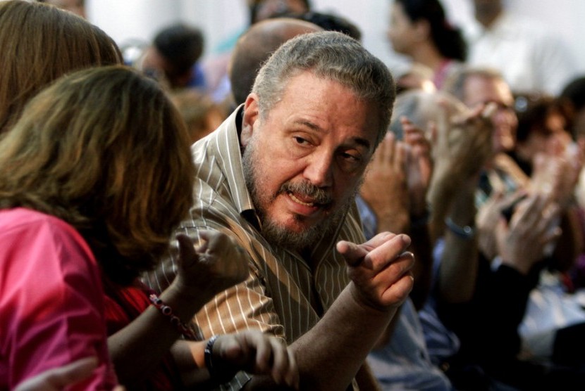 Putra sulung pemimpin revolusioner Kuba Fidel Castro, Fidel Castro Diaz-Balart di Havana, Kuba.