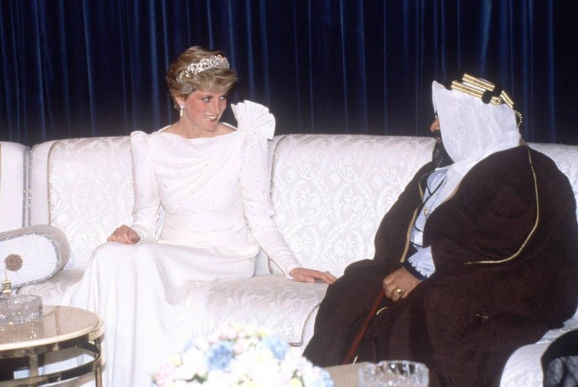 Putri Diana saat mengunjungi Bahrain pada November 1986.