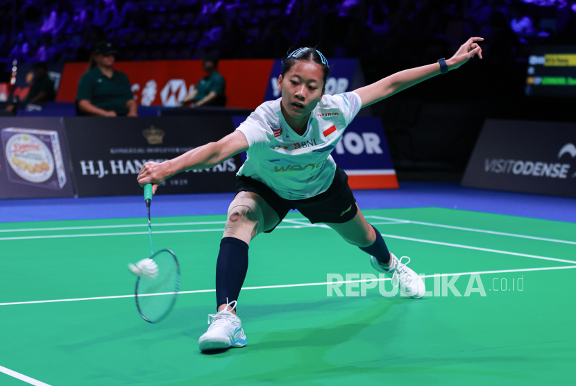 Putri Kusuma Wardani di Denmrk Open 2025.