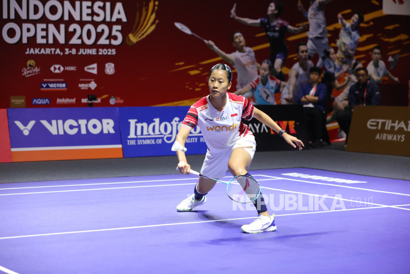 Putri Kusuma Wardani di Indonesia Open 2025.