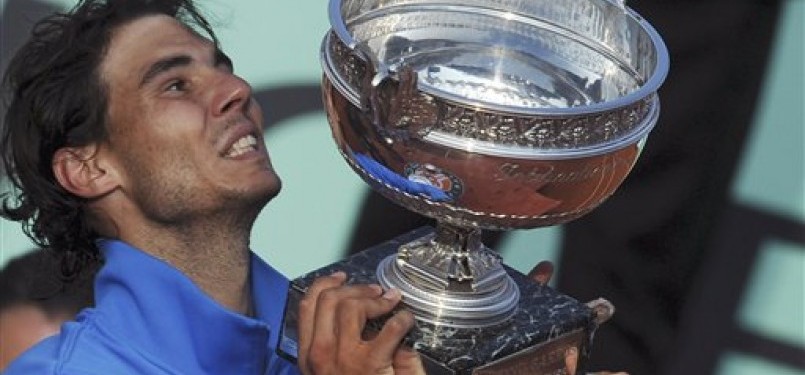 Rafael Nadal juarai Prancis Terbuka 2011.
