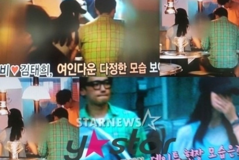 Rain dan Kim Tae Hee tertangkap kamera paparazzi sedang makan bersama