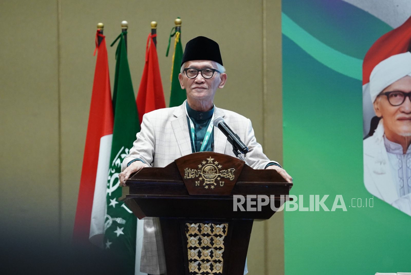 Rais Aam Pengurus Besar Nahdlatul Ulama (PBNU) KH Miftachul Akhyar membuka Musyawarah Nasional (Munas) Alim Ulama dan Konferensi Besar (Konbes) Nahdlatul Ulama (NU) 2025 di Hotel Sultan Jakarta, Rabu (5/2/2025).