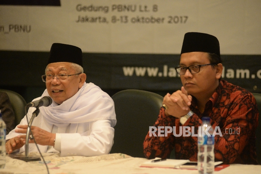  Ketua Komisi Program Muktamar NU, Rumadi Ahmad (kanan), mengungkapkan empat agenda penting dalam Muktamar ke-34 NU.