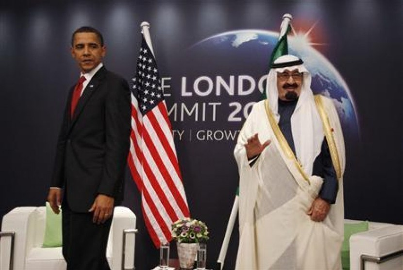 Raja Abdullah bin Abdulaziz dan Presiden Barrack Obama.