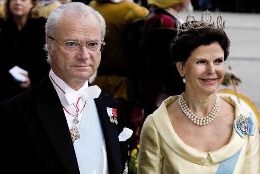 Raja Carl XVI Gustaf dan Ratu Silvia dari Swedia.