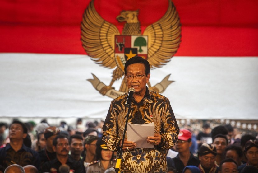 Raja Keraton Yogyakarta sekaligus Gubernur Daerah Istimewa Yogyakarta (DIY), Sri Sultan HB X 