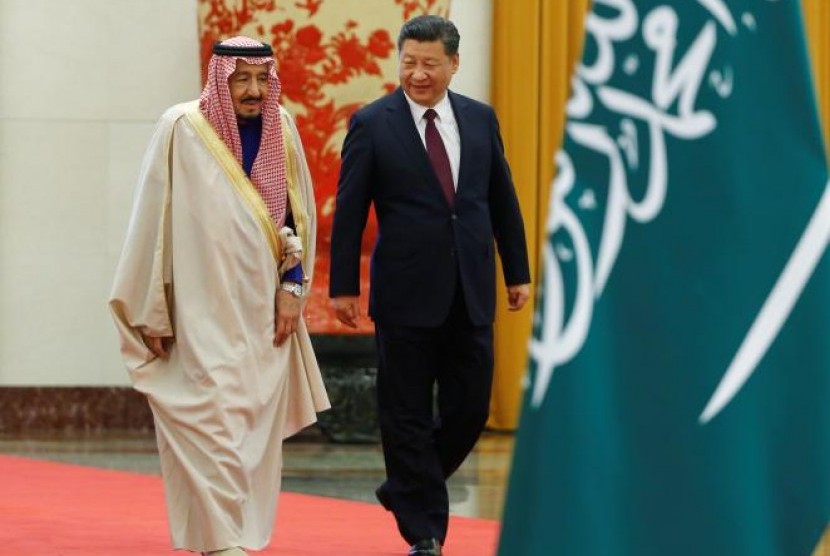 Raja Salman dan Presiden Cina Xi Jinping. Perkuat Hubungan, Xi Jinping Kirim Surat untuk Raja Salman