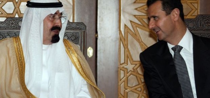Raja Saudi Abdullah dan Presiden Suriah Bassar al Assad