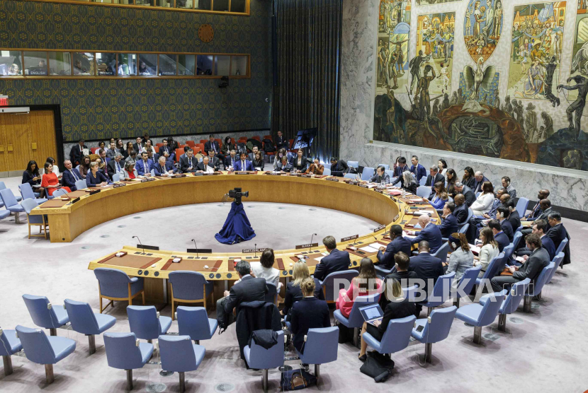 Kementerian Luar Negeri (Kemenlu) Republik Indonesia menyebut tindakan veto yang diambil Amerika Serikat terhadap rancangan resolusi Dewan Keamanan PBB. (ilustrasi)