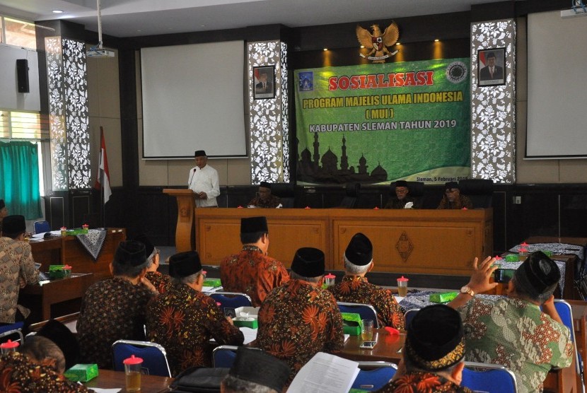 Rapat Kerja Daerah (Rakerda) Majelis Ulama Indonesia (MUI) Kabupaten Sleman 2019 di Aula Bappeda Sleman.