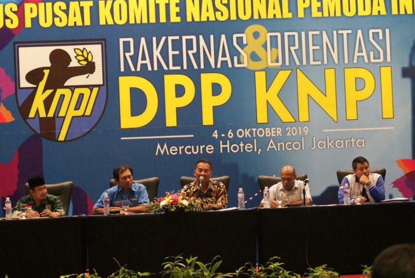 Rapat Kerja Nasional dan Orientasi DPP KNPI yang berlangsung di Mercure Hotel Ancol, Jakarta Utara, pada 4-6 Oktober 2019.